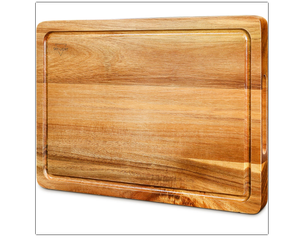 lot 63 image: SKY LIGHT 24 Inch Extra Large Wood Cutting Board for Kitchen, Premium Acacia Wooden Chopping Board with Juice Groove, Reversible Heavy Duty Butcher Block Thick Cheese Charcuterie