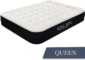 lot 69 image: King Koil Luxury Air Mattress with Built-in Pump for Home, Camping & Guests - Queen Size Inflatable Airbed Double High Adjustable Blow Up Mattress, Durable Portable Waterproof 13 Inch