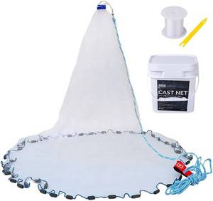 lot 75 image: Goture American Fishing Cast Net,Casting Nets Freshwater Saltwater for Bait Fish Shrimp Trap 38 mesh NEW