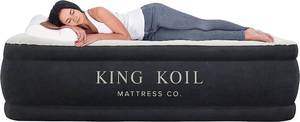 lot 85 image: King Koil Luxury Air Mattress Queen with Built-in Pump for Home, Camping & Guests - 20 Queen Size Inflatable Airbed Luxury Double High NEW