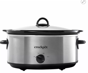 lot 86 image: Crock-Pot 7qt Manual Slow Cooker - Silver SCV700-SS 048894034954 NEW