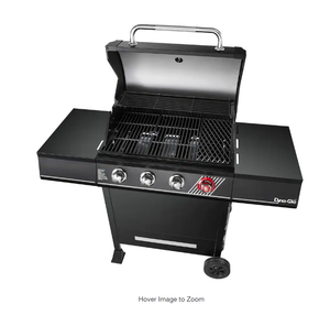 lot 1A image: Dyna-Glo 4-Burner Natural Gas Grill in Matte Black with TriVantage Multi-Functional Cooking System Model # DGH450CRN-D Store SKU # 1006996670 NEW