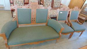 3 Piece Parlor Set, Settee and 2 Chairs