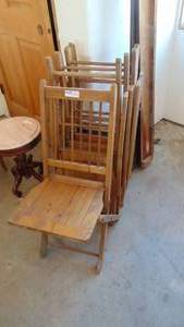 6- Vintage Folding Chairs