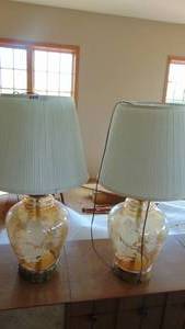 Pair of Glass Lamps