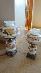 2-Vintage Gone with the Wind Lamps