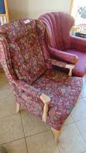 2-Fabric Arm Chairs, 1-asis