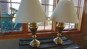 Pair of Brass Table Lamps