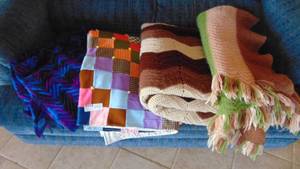 3 Afgans and 1 Quilt