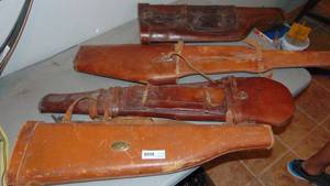 4 Vintage Leather Gun Cases