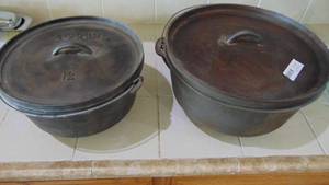 2 Cast Iron Kettles American Camper and Lodge
