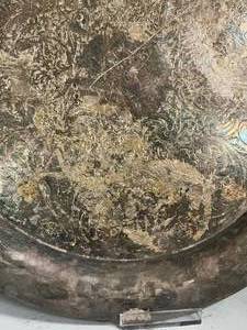 Silver colored serving platter