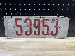 1915,16,17 License Plate