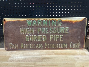 High Pressure Pipe Gas Line Sign