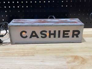 Vintage Cashier Lighted Box Sign