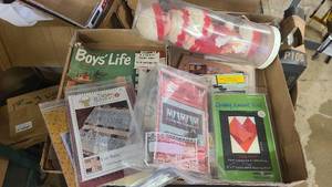 Scrap book items and vintage Boys Life Magazine