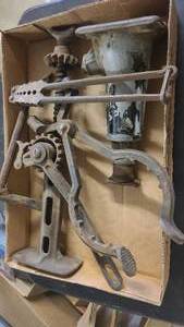 Antique bottle press and tools