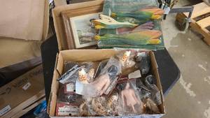 Vintage doll parts , duck decor and more
