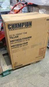 New in box Champion 22in Front Tine Tiller