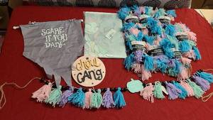 Yarn Tassles and halloween gear