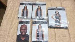 Long hair wigs and bald cap combo