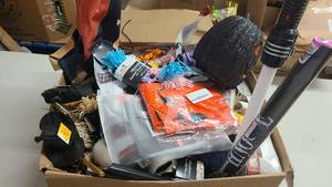 Collection of FallHalloween decor items that did not fit into our allotments