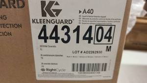 Box of 25 White Kleenguard Coveralls new