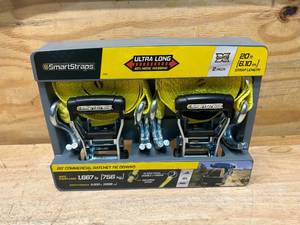 lot 23 image: SMARTSTRAPS Pack of 2- 20 ft Commercial Ratchet Tie Downs
