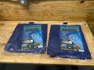 lot 32 image: Lot of 2 All Purpose Tarps- 6ft x 8ft