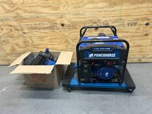 lot 5 image: POWERHORSE Full Trash Water Pump - 3in. Ports, 11,820 GPH, 1 18in. Solids Capacity, 212cc OHV Engine