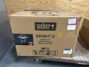 lot 8 image: WEBER Spirit II E-210 2-Burner Liquid Propane Grill, 48 x 26 x 57 inches