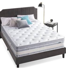 lot 94 image: ZINUS 14 Inch Green Tea Cooling Gel Memory Foam HybridMattress, Pocket Innersprings for Motion Isolation, Edge Support, Queen, White