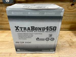 lot 100 image: PREMIER BUILDING SOLUTIONS Case of Xtra Bond 450 Neutral Cure Silicone Sealant- Clear (24 tubes)