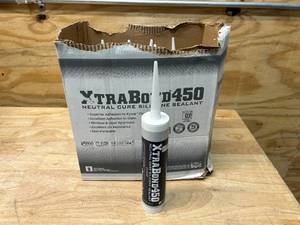 lot 105 image: PREMIER BUILDING SOLUTIONS 15 Tubes of Xtra Bond 450 Neutral Cure Silicone Sealant- Clear