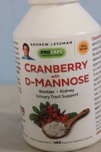 lot 6 image: 2ct Andrew Lessman Procaps Laboratories Dietary Supplements Cranberry with D-Mannose For Bladder, Kidney, Urinary Tract Support