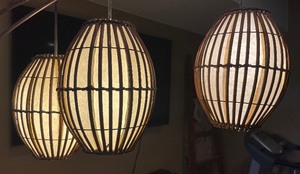 lot 6A image: Triple Lantern Style Floor Lamp