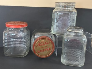 lot 83 image: Vintage Jars including Nashs Coffee Jar and Solitaire Coffee Jar