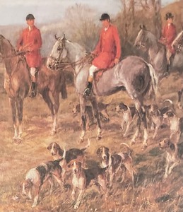 lot 217 image: The Meet Framed Print by Heywood Hardy