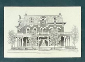 lot 218 image: National First Ladies Library Framed Print by K. Swan