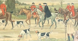 lot 227 image: The Mowbray Hunt - How It Happened Framed Print by Victor Venner