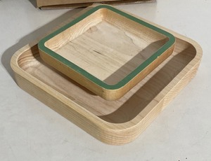 lot 259 image: Pistachio Pedestal and Wooden Butting Board
