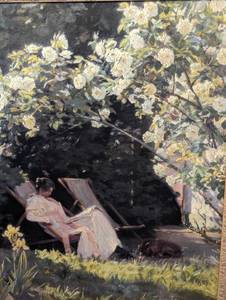 lot 28 image: Large Framed Landscape Painting Reproduction