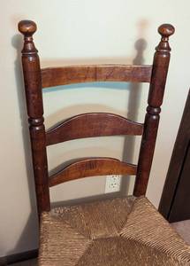 lot 33 image: Vintage Ladder Back Woven Seat Chair