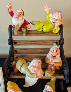 lot 120 image: Disney Seven Dwarfs Figurines and Cards
