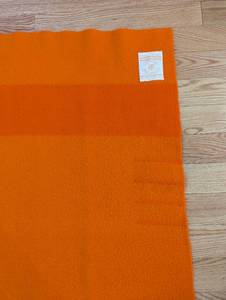 lot 195 image: Vintage Orange Hudson Bay Wool Blanket