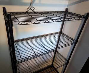 lot 204 image: Black Metal Storage Rack
