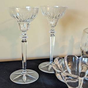 lot 207 image: Crystal Candleholders and Bowls