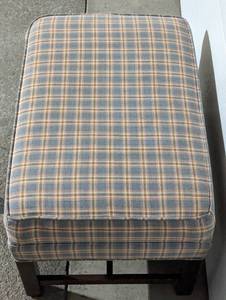 lot 237 image: Plaid Upholstered Ottoman