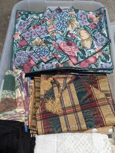 lot 241 image: Tote of Linens