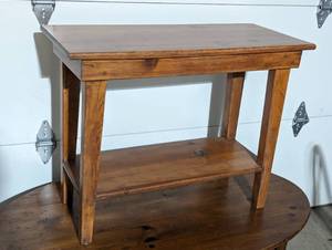 lot 244 image: Wood Coffee and Petite Console Tables